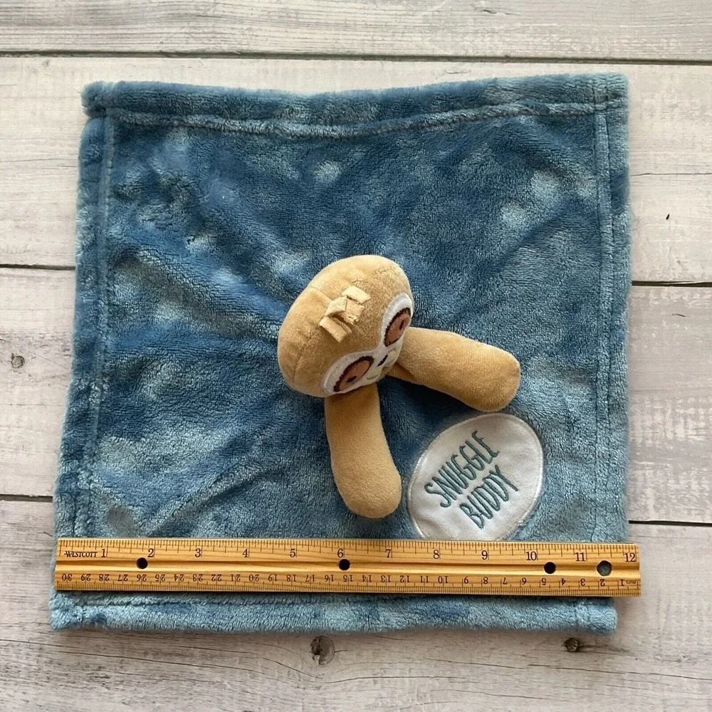 Snuggle Buddy Sloth Lovey Plush Baby Security Blanket Blue